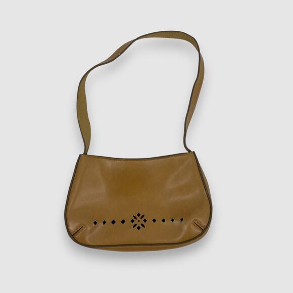 Y2k Vintage Mondani Tan Cutout Faux Leather Shoulder Bag - Picture 6 of 6